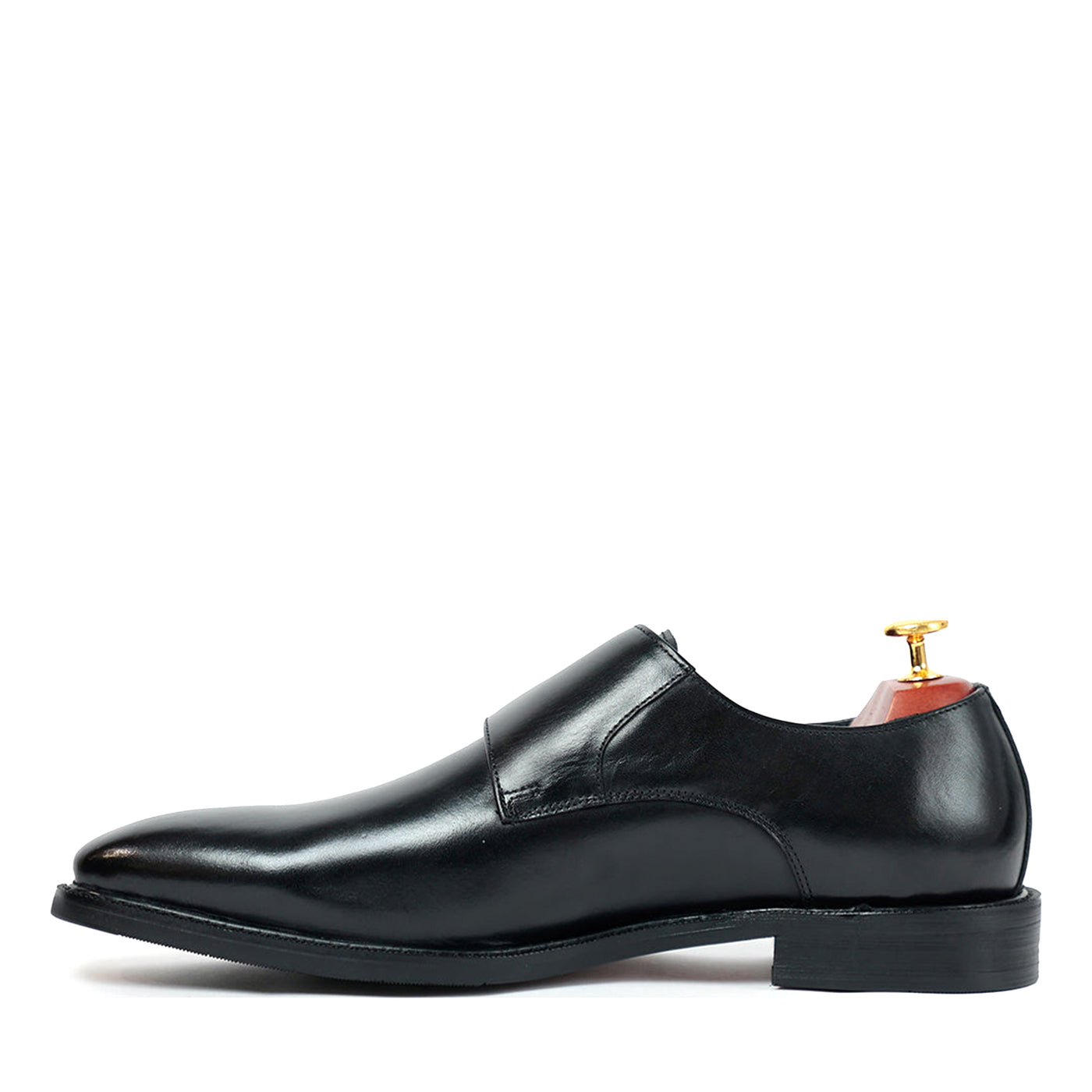 Classic Black Monk Strap Shoes