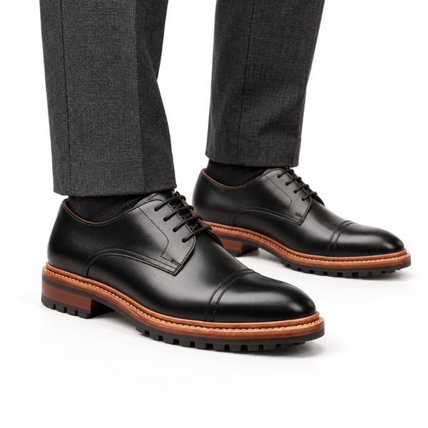Junior Cap Toe Derby Shoe Natural Chromexcel Hand Welted New Age