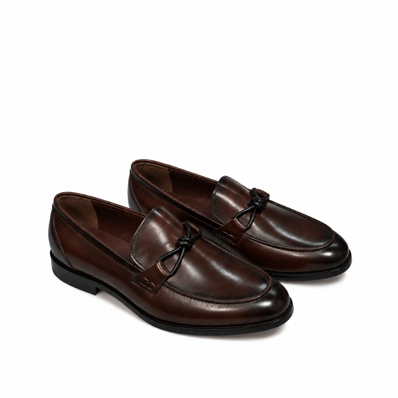 Knotted Bit Leather Loafers