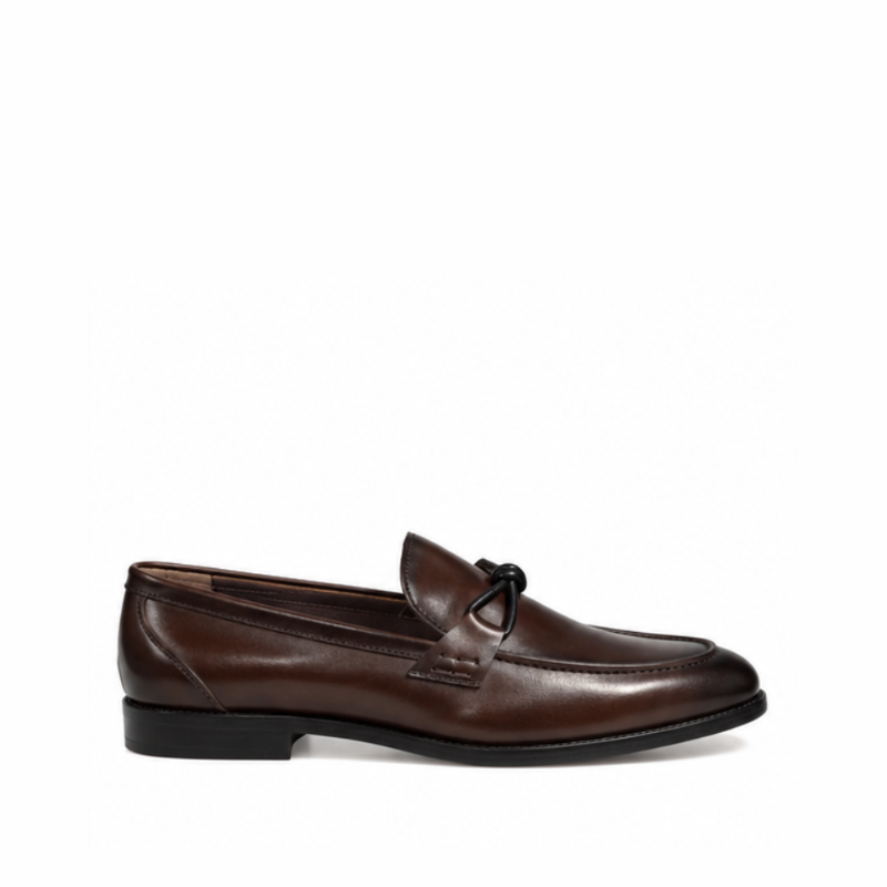 Knotted Bit Leather Loafers