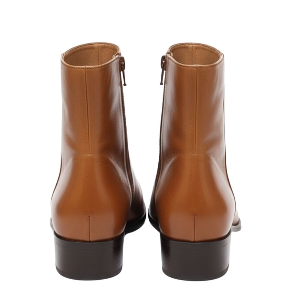 Luxe Italian Sleek Zip Sleek Ankle Boots
