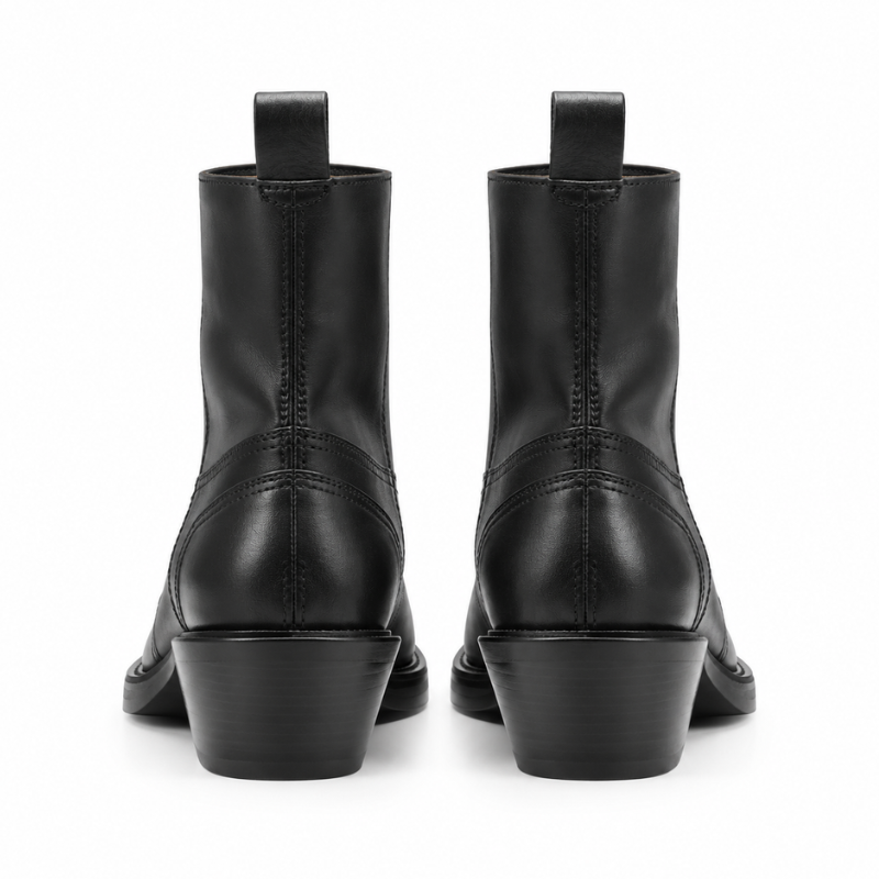 Leather Cowboy ankle boots