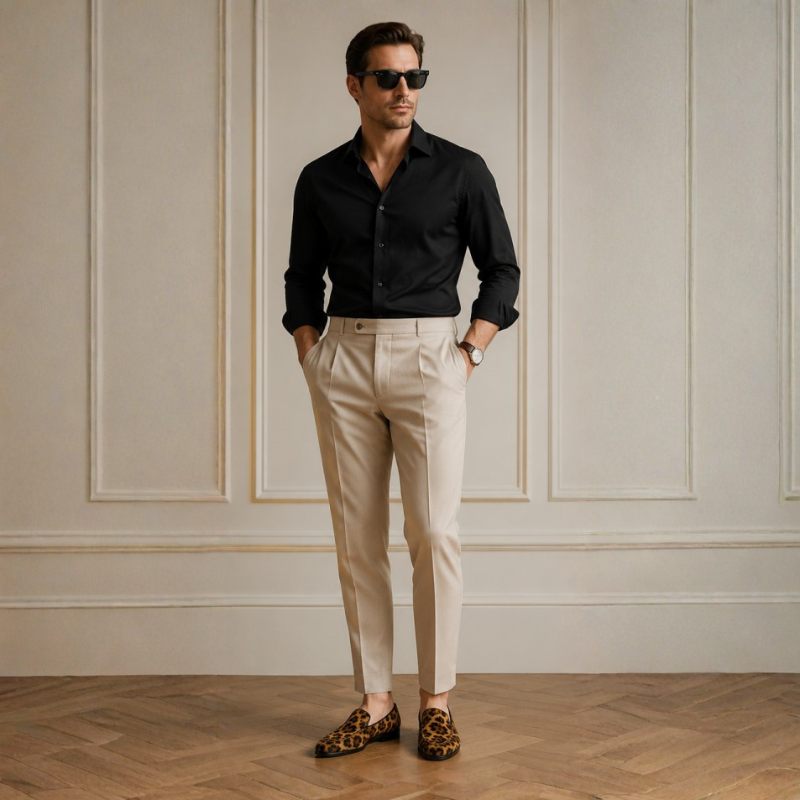 Leopard Print Luxury Leather Belgian Loafer