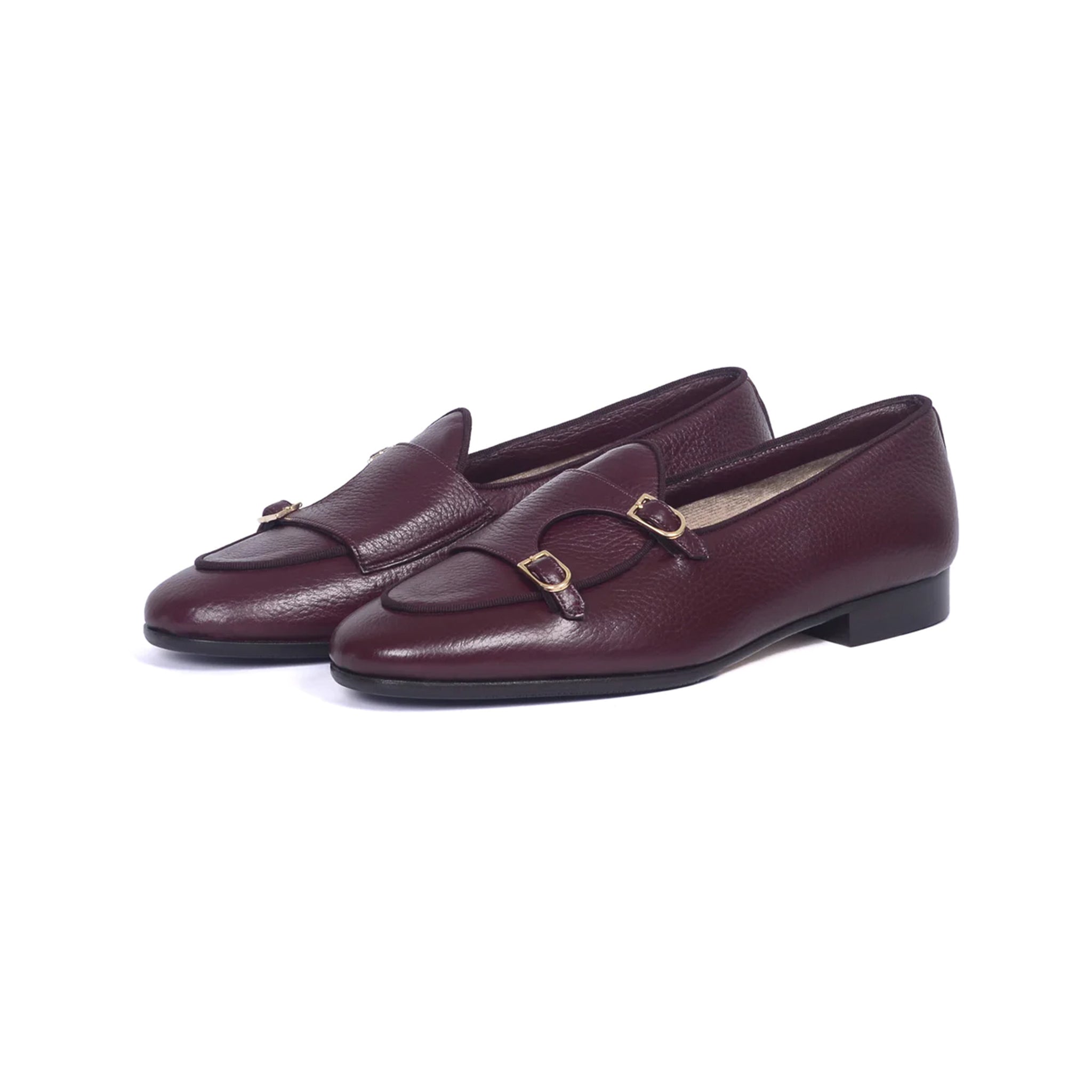 Livid Brown Double Monk Strap Shoes