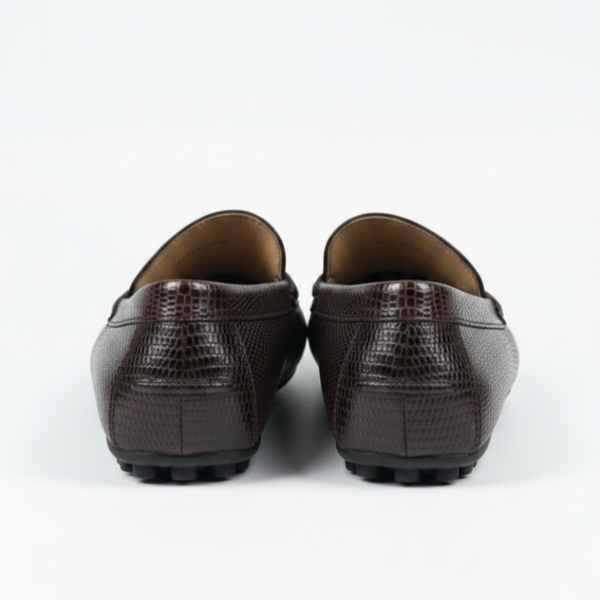 Imperio Lizard Texture Driving Loafers