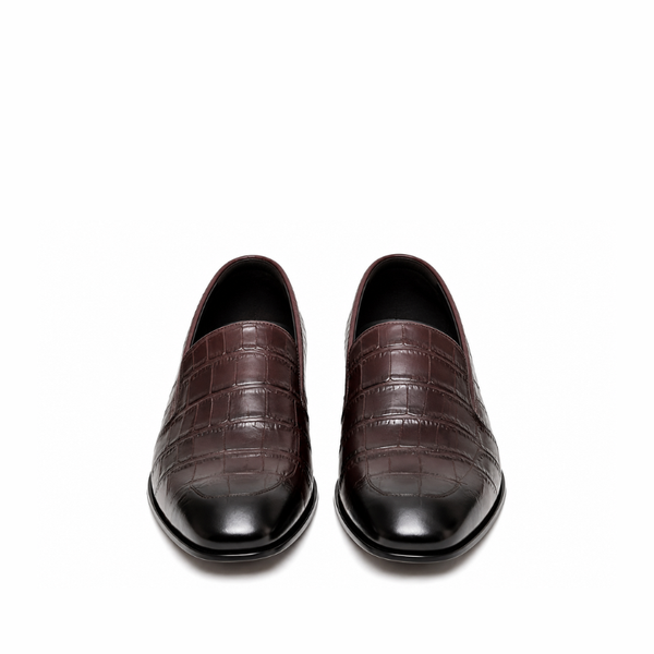 Lorenzo Croc Texture Slip-On Loafers