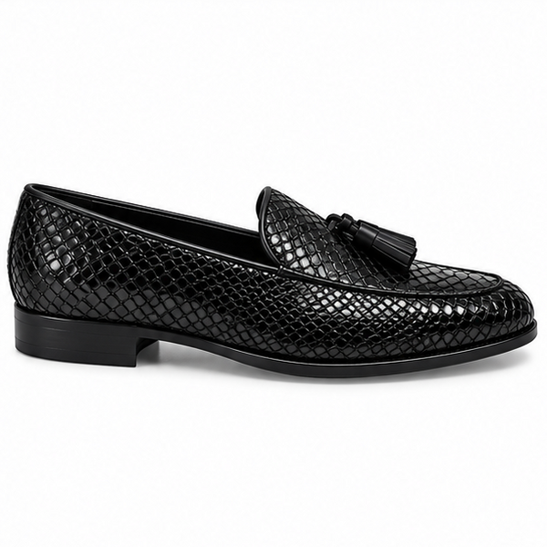 Lucerno Croc-Embossed Tassel Loafers