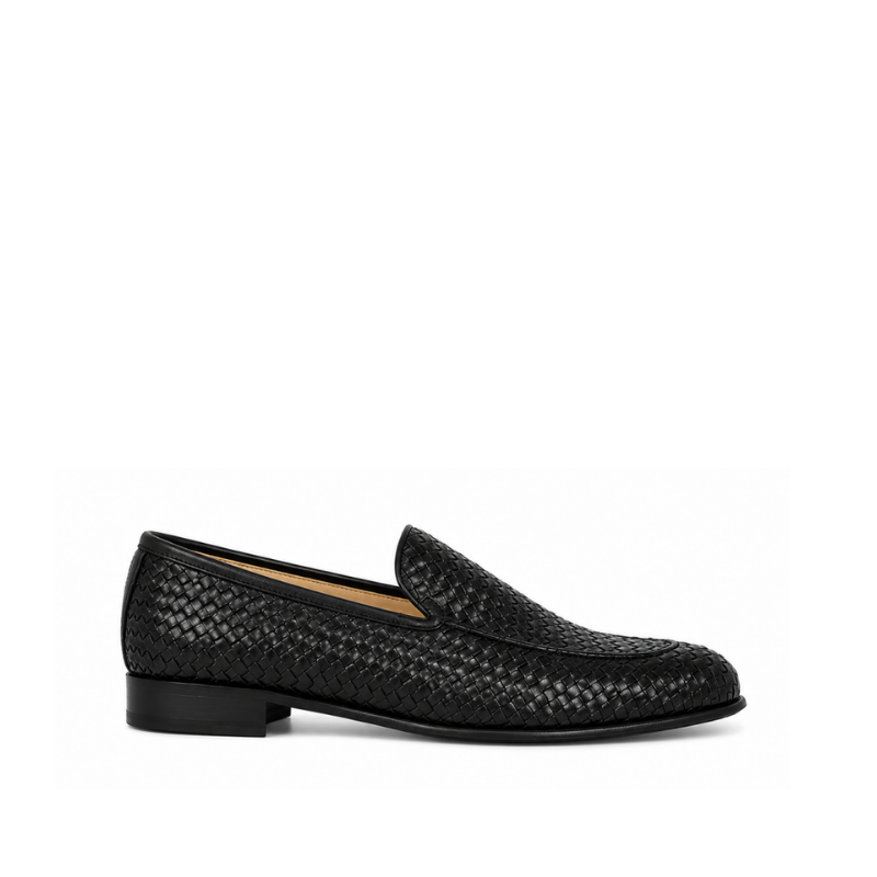 Lusso Woven Leather Dress Loafers
