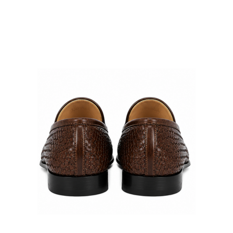 Lusso Woven Leather Dress Loafers