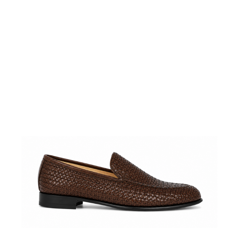 Lusso Woven Leather Dress Loafers