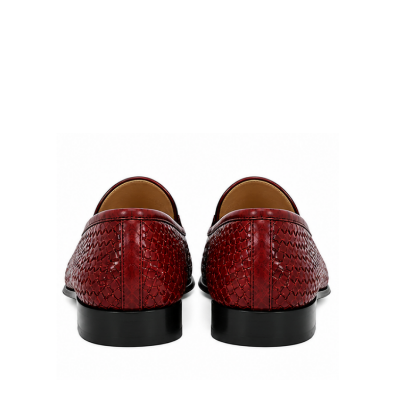 Lusso Woven Leather Dress Loafers