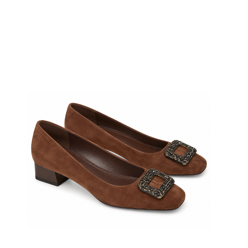 Luxe Crystal Sparkling Buckle Ballet Blocks