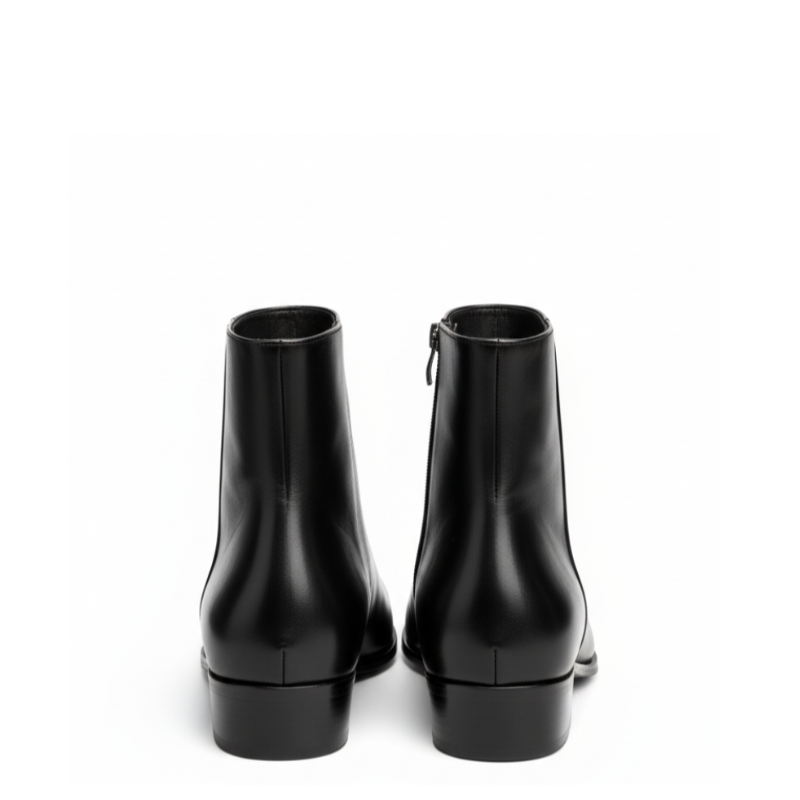 Luxe Italian Sleek Zip Sleek Ankle Boots
