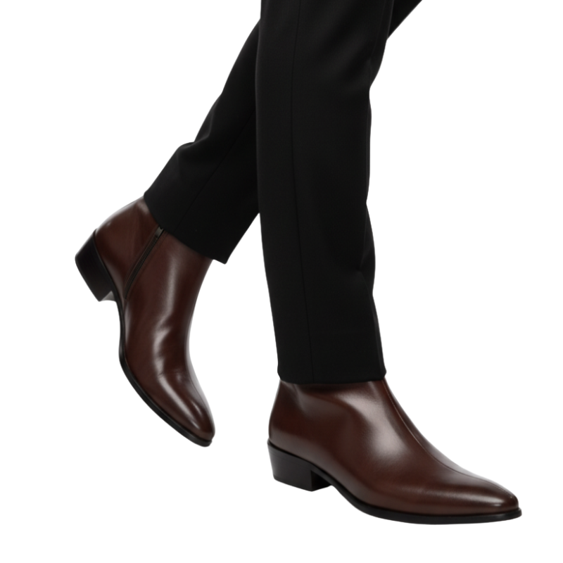 Luxe Italian Sleek Zip Sleek Ankle Boots