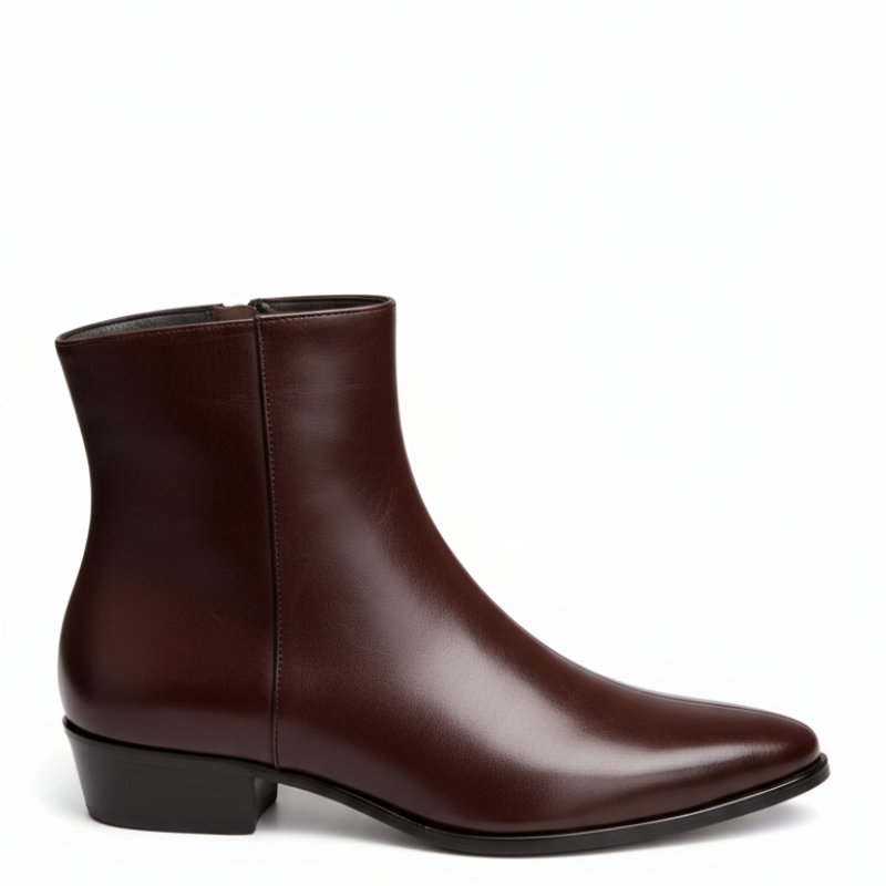 Luxe Italian Sleek Zip Sleek Ankle Boots