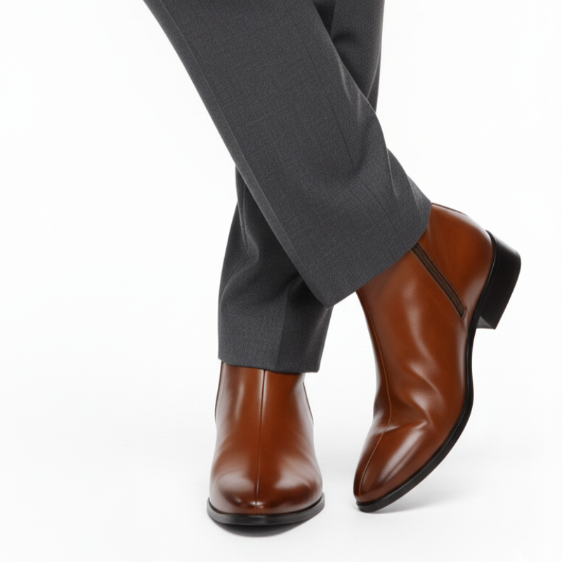 Luxe Italian Sleek Zip Sleek Ankle Boots