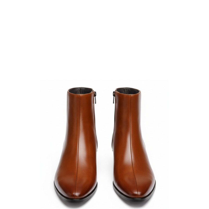 Luxe Italian Sleek Zip Sleek Ankle Boots