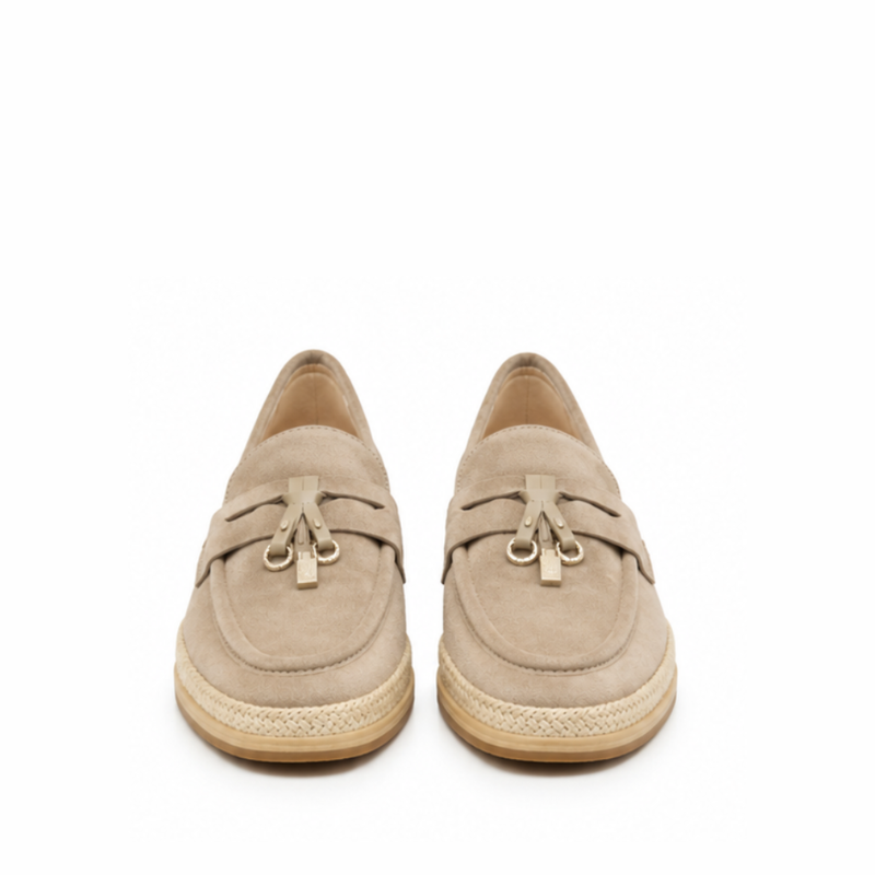 Luxury Artisan Suede Horsebit Espadrille Loafer