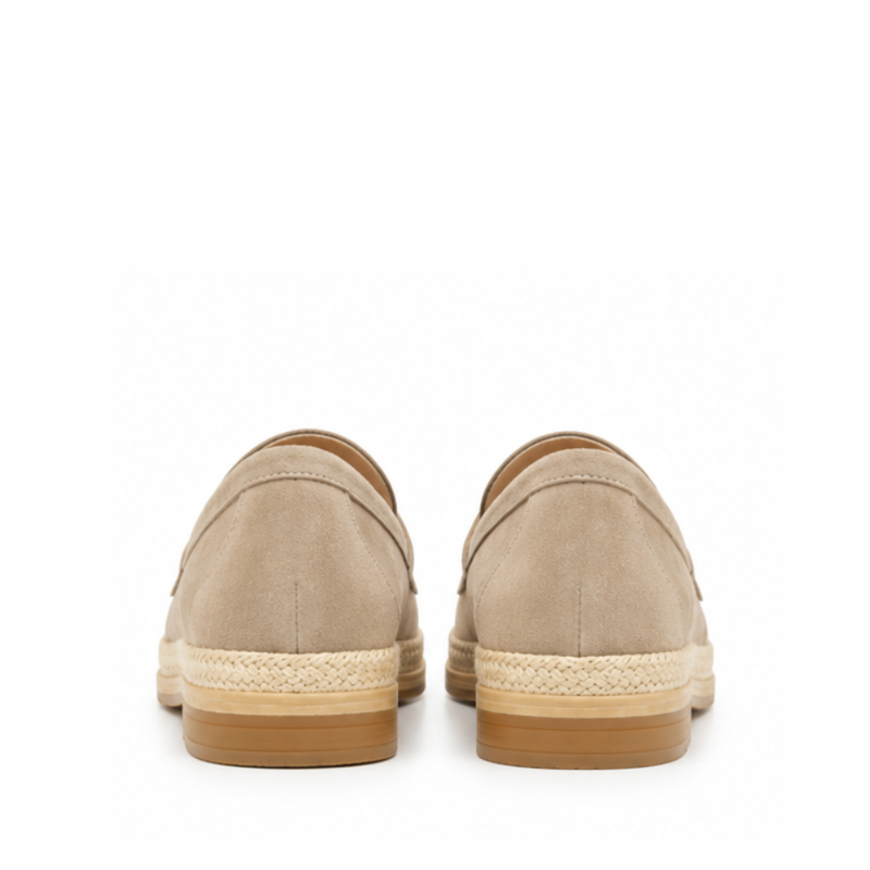Luxury Artisan Suede Horsebit Espadrille Loafer