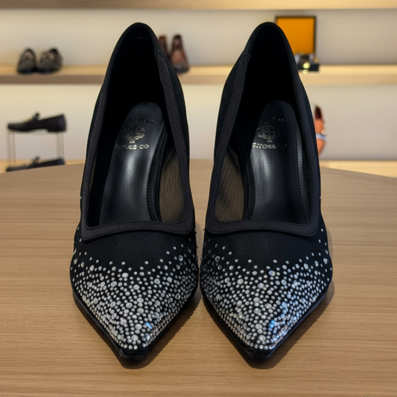 Luxury Crystal Pointed Toe Pumps High Heel