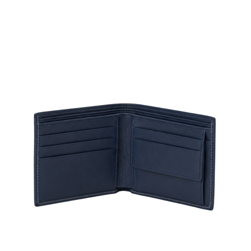 Luxury Heritage Contrast-Stitch Bifold Wallet