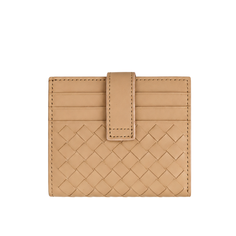Luxury Intrecciato Snap Card Wallet