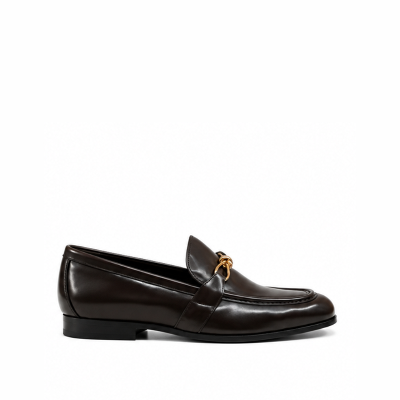 Luxury Italian Horsebit Leather  Loafers