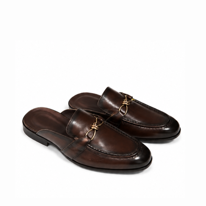 Luxury Knotted Leather Mule