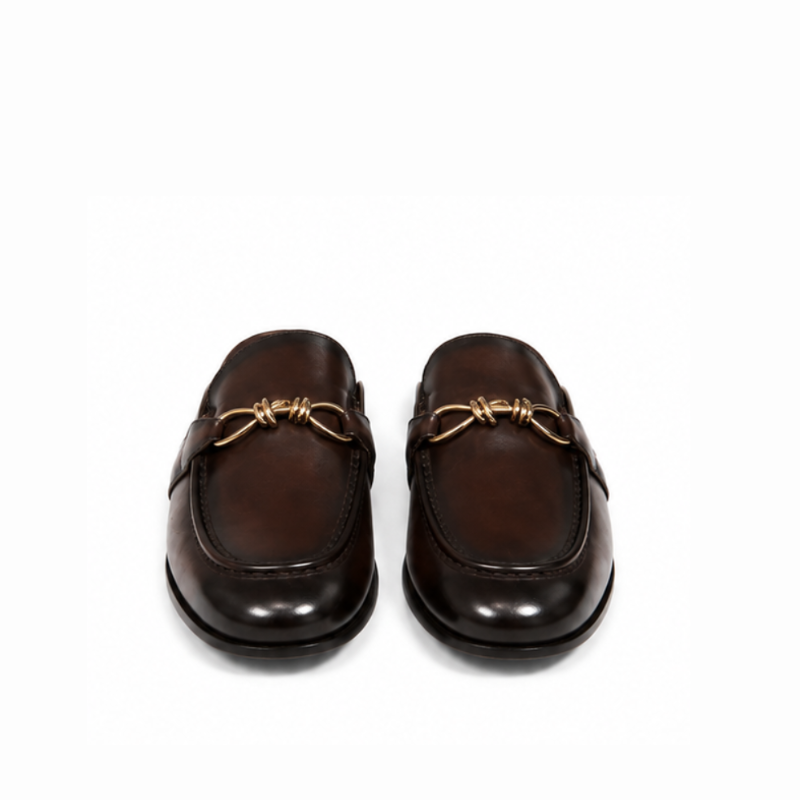 Luxury Knotted Leather Mule