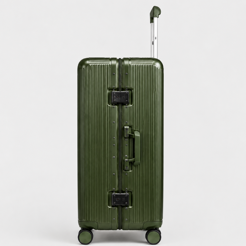 Luxury Ribbed Hard-Shell Cabin Trolley Bag