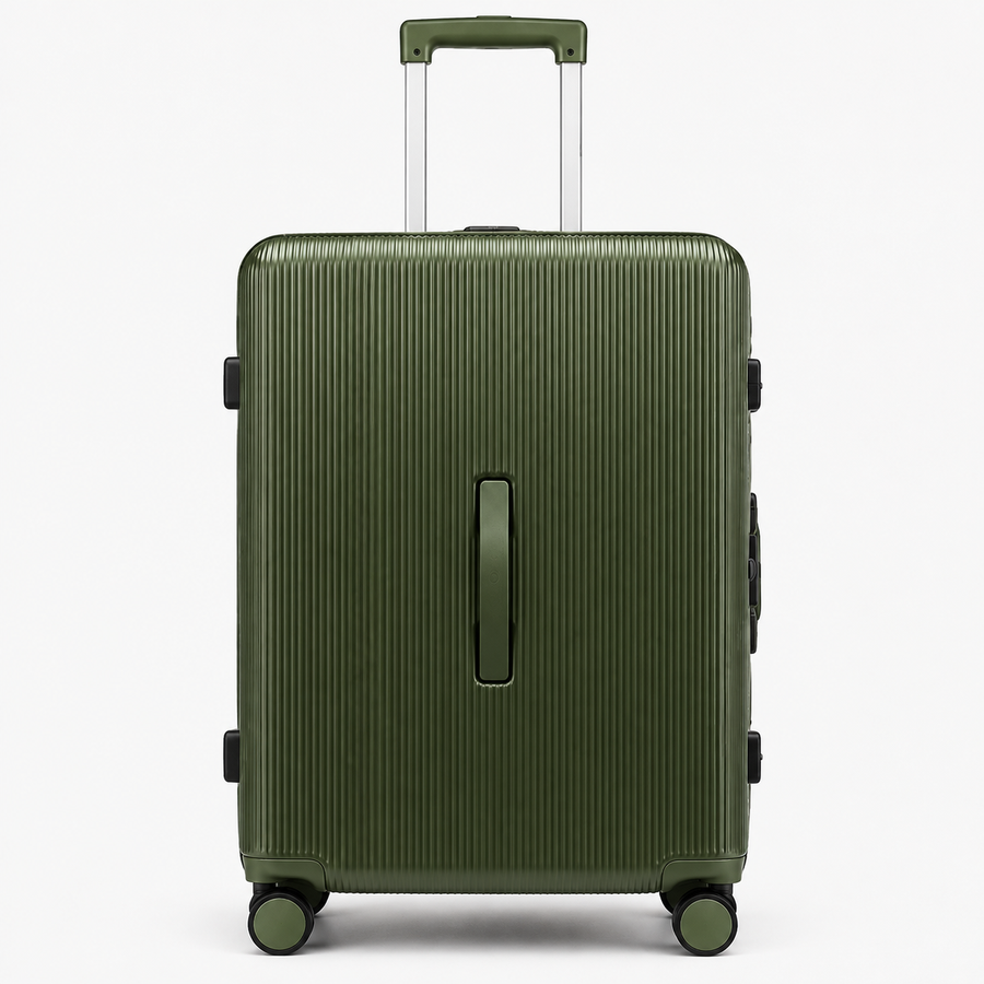 Luxury Ribbed Hard-Shell Cabin Trolley Bag