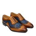 Tan / Navy Blue