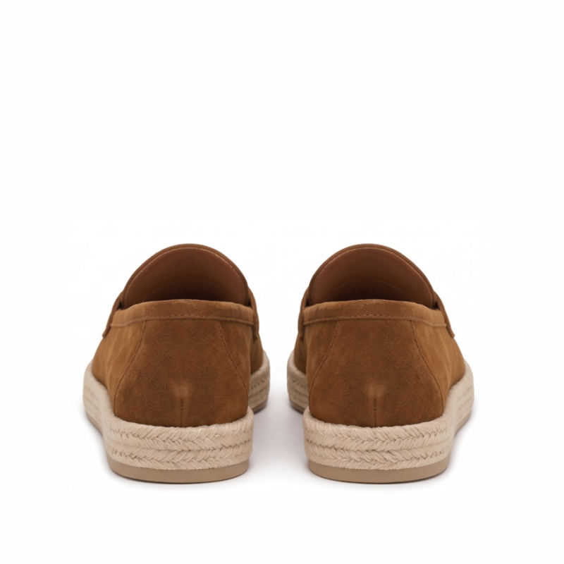 Luxury Artisan Suede Horsebit Espadrille Loafer