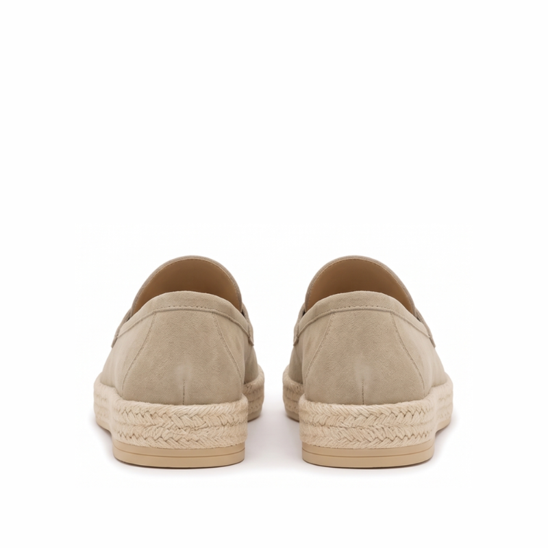 Luxury Artisan Suede Horsebit Espadrille Loafer
