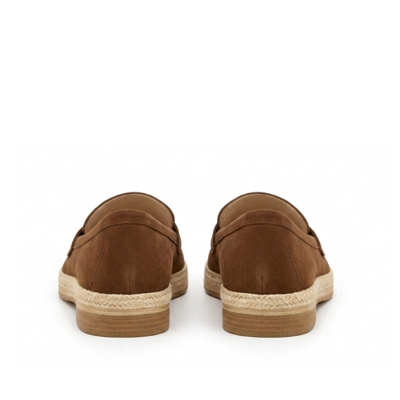 Luxury Artisan Suede Horsebit Espadrille Loafer