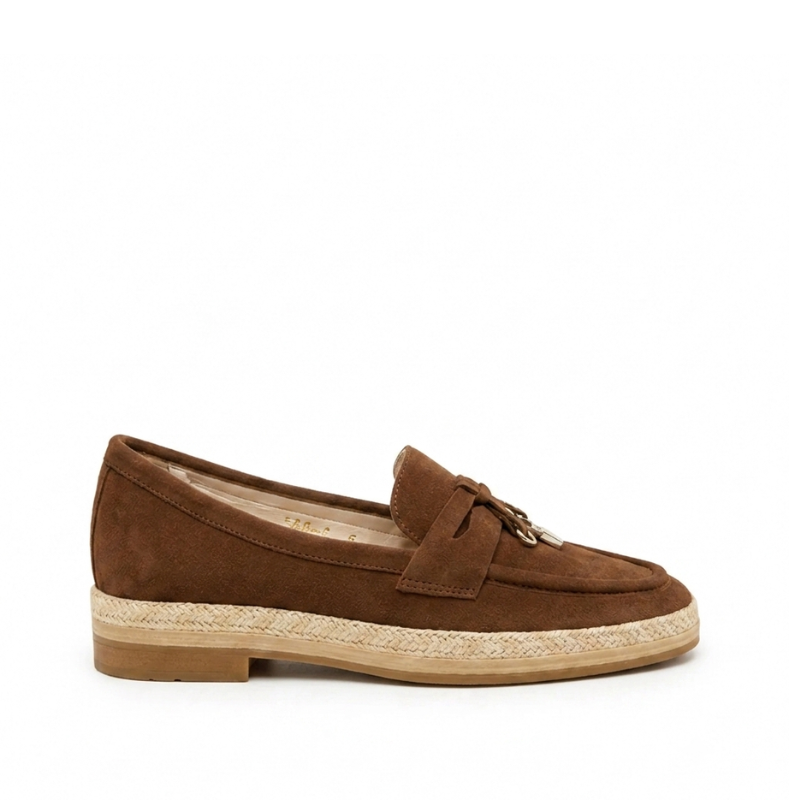 Luxury Artisan Suede Horsebit Espadrille Loafer