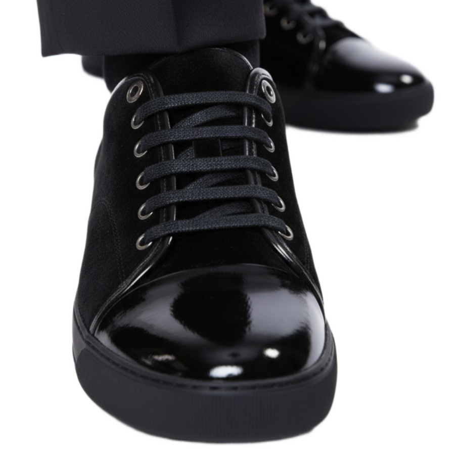 Luxury Blended Gloss Lace Sneakers