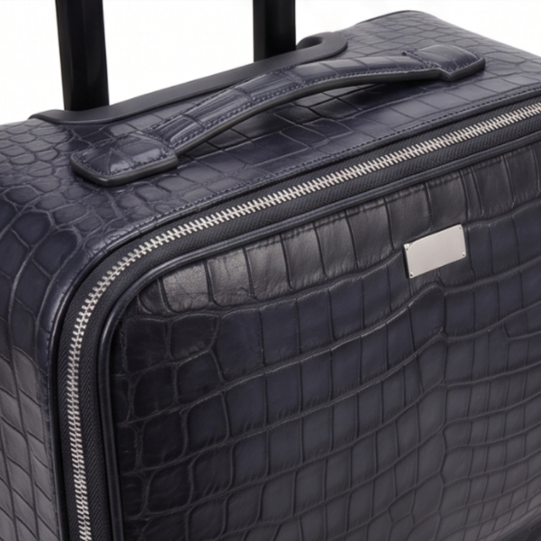 Authentic Crocodile leather Briefcase and Trolley Executive Luggage Set