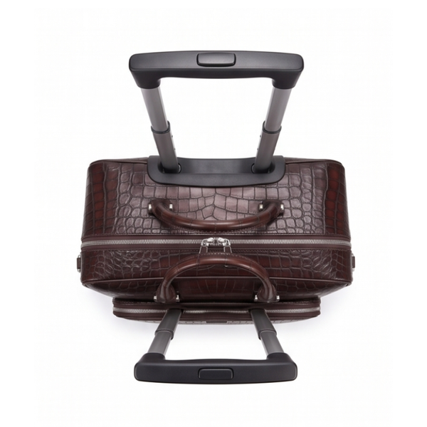 Authentic Crocodile leather Briefcase and Trolley Executive Luggage Set