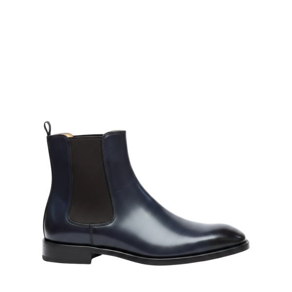 Luxury Carter Italian Chelsea Boots - Navy Blue