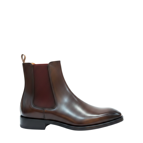 Luxury Carter Italian Chelsea Boots - Choco-Brown