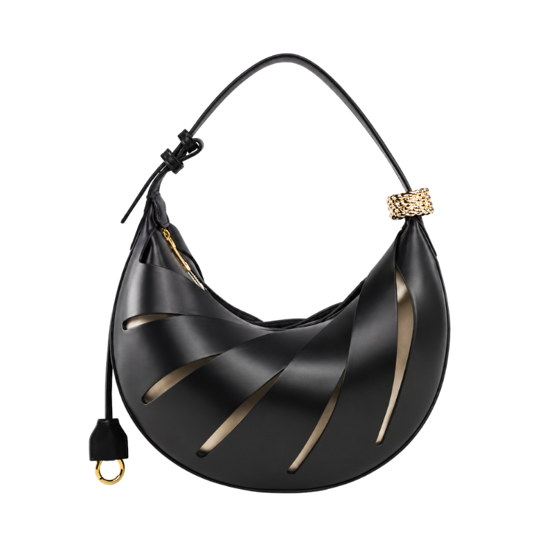Luxury Crescent Leather Handbag