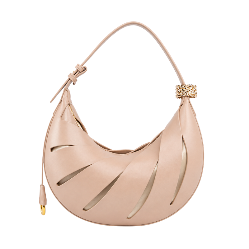 Luxury Crescent Leather Handbag
