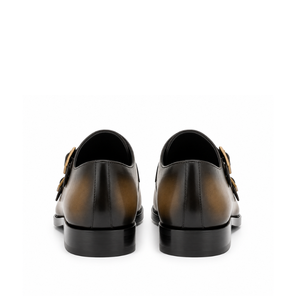 Luxury Dual Tone Double Monk Strap Shoe
