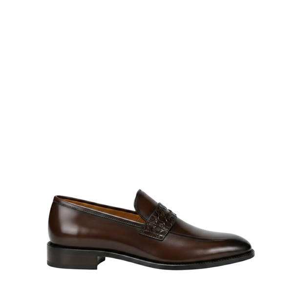 Luxury Elegant Croc Strap Leather Loafers
