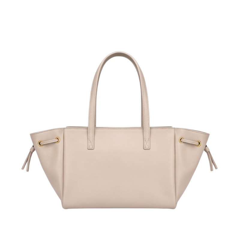 Luxury Elegant Double Pocket Leather Tote Bag