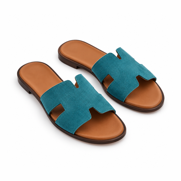 Luxury H Style Leather Slipper For Men