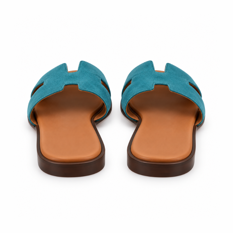 Luxury H Style Leather Slipper For Men
