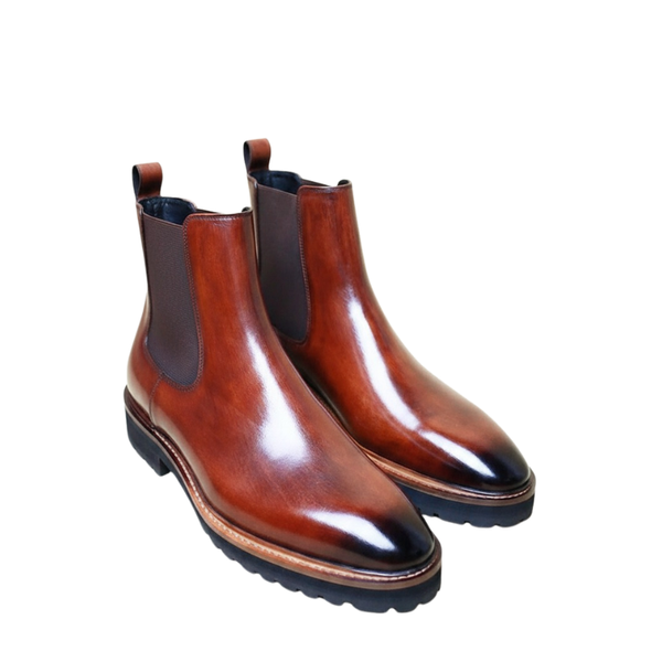 Luxury Italian Craft Polished Chelsea Boots