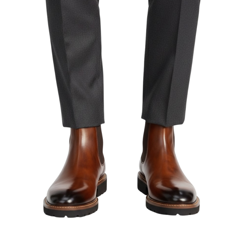 Luxury Italian Craft Polished Chelsea Boots